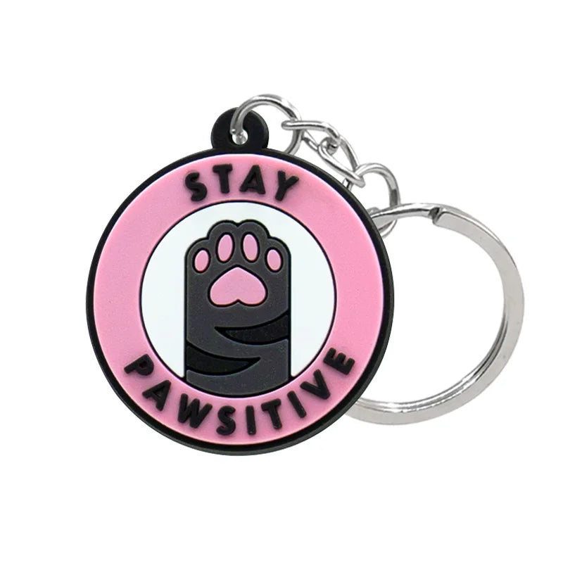 1PCS Animal Keychains Cute Black Cat Dach Dog Funny Style Duck Keyring Keychain for Bag Car key Accessories Kids Favor Key Decor