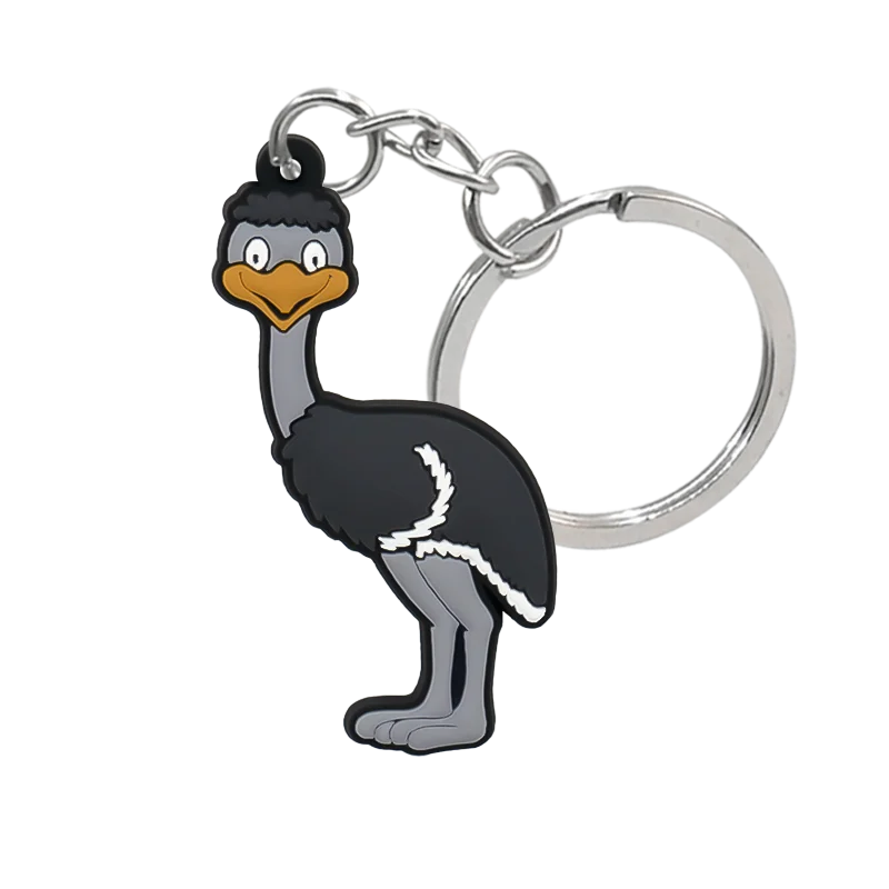 1PCS Animal Keychains Cute Black Cat Dach Dog Funny Style Duck Keyring Keychain for Bag Car key Accessories Kids Favor Key Decor